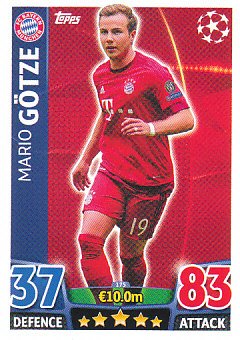 Mario Gotze Bayern Munchen 2015/16 Topps Match Attax CL #175